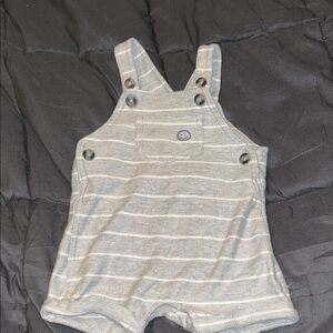 Carter's Gray Striped Overalls